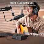 FIFINE Podcast Equipment Bundle Set, Music Recording Kit with Studio Dynamic Microphone and USB Audio Mixer with XLR Mic Input, Headphone Monitoring, Volume Knob for Vocal/Voice Over-AmpliTank KS6