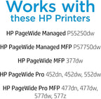 HP 972A PageWide Cyan Ink Cartridge for HP Printers | Works with Printer Series: PageWide Pro 452, 477, 552dw, 577 | L0R86AN