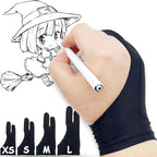 Drawing Glove, Artist Glove for Drawing Tablet iPad, Digital Art Palm Rejection Glove, Good for Left and Right Hand – XS, 2 Pack