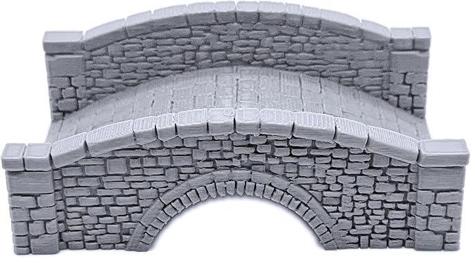 EnderToys Stone Footbridges by Printable Scenery, 3D Printed Tabletop RPG Scenery and Wargame Terrain 28mm Miniatures