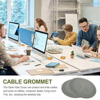 PATIKIL Desk Grommet 2-1/16", 8 Pcs Round Cable Grommet Cord Hole Cover with Adhesive Tape Flexible Table Wire Organizer for Office Home Table Countertop, Gray