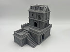 Paintable Tabletop Miniature Building Terrains Compatible with D&D and Alike RPG War Games - 18mm/28mm Scale Scenery with Medieval Gothic Architecture Style (18mm Scale)