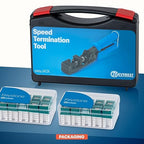 Everest easyJACK - 90° Angled Speed Termination Keystone Tool Set - with 20-Pack of RJ45 Cat6 Keystone Jacks in Green (Slim Profile Design) - Time Saver Network Punch Down Tool Cat6