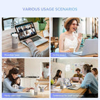NUROUM C10(2nd Gen) 1080P Conference Webcam with Microphone Speaker, Portable All in One Computer Camera for Video Conference, AI Noise Cancellation & AGC, USB Plug&Play for PC/Desktop Zoom/Teams