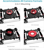 Proaim Fusion Video/Film Camera Dolly Slider with Track Ends. Runs on Tracks & Flat Surfaces. Payload up to 45.3kg /100lb. (DL-FUSN-01)
