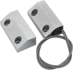 Magnetic Reed Switch Wired Surface Mount Normally Open NO Contact Sensor Alarm Magnetic Door Switch with 2 Wires, Zinc Alloy Sliver, MC-56