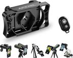 APEXEL Telescope Phone Adapter, Binocular Photo Adapter for Android & iPhone, Phone Holder Mount for Telescope, Monocular, Binocular, Microscope, Spotting Scope. (Including Bluetooth Shutter Remote)
