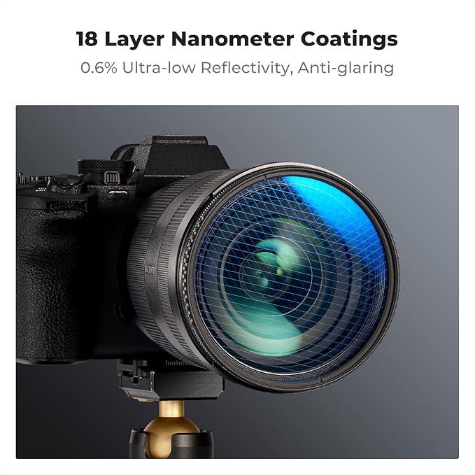 K&F CONCEPT 82mm Star Filters Kit (3pcs) 4 Points 6 Points 8 Points Cross Screen Starburst Filters Set -18 Layer Coating Ultra Slim Optical Glass Camera Lens Filter with 3 Cleaning Cloth