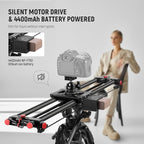 NEEWER 31.5"/80cm Motorized Camera Slider, App Wireless Control DSLR Carbon Fiber Dolly Rail Slider with 4400mAh F750 Battery (Charger Not Included), Support Video Mode, Time Lapse Photography, ER1-80
