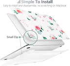Batianda Case for M1 MacBook Air 13 Inch Model A2337 A2179 A1932 2021 2020 2019 Release,Lovely Floral Design Matte Hard Shell with Keyboard Cover & Screen Protector, Peach Rose