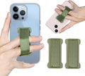 Phone Grip Holder for Hand, Universal Finger Strap Phone Holder, Finger Selfie Grip Compatible with Most Smartphones (Green) - 2Pack