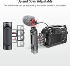 SmallRig Mini Side Handle Handgrip with Dual 1/4"-20 Screw Mount for Mirrorless Digital Camera DSLR Camera Small Camera Cage Built-in Wrench, Up and Down Adjustable, Pack of 2-4957