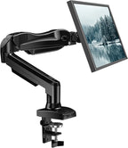 HUANUO Single Monitor Mount, 13 to 32 Inch Gas Monitor Arm, Adjustable Stand, Vesa Mount with Clamp and Grommet Base - Fits 4.4 to 19.8lbs LCD Computer Monitors