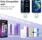 2 Pack Anti Blue Light Matte Screen Protector for iPhone 12 and iPhone 12 Pro 6.1-Inch Auto Dust Removal, No Bubbles, Tempered Glass Film, Easy Installation