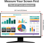 [2 Pack Computer Privacy Screen Shield Compatible for 26/27 Inch 16:9 Widescreen Desktop Monitor - Anti Glare & Blue Light Filter - Hanging Design for Easy On/Off