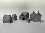 HAUTICO Tabletop Miniature Little Town Building Terrains for RPG War Games - 18mm Scale Scenery with Medieval Style, Dioramas Building Set, Paintable