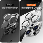 Camera Lens Protector for iPhone 16 Pro Max/16 Pro/15 Pro Max/15 Pro/14 Pro Max/14 Pro, Aluminum Alloy Sapphire Glass Camera Screen Cover, Case Friendly- White Titanium