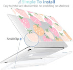 MEEgoodo Case for MacBook Pro 13 inch Case 2022 2021 2020 New A2338 M2/M1 A2251 A2289, Laptop Hard Shell with Keyboard & Camera Cover Compatible with 13 inch MacBook Pro, Cute Drawn Strawberries