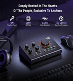 Synido Podcast Equipment, Audio Interface for Podcasting with Pro-preamp, 48V Phantom, DJ Mixer Effects, 9 Customize Sound Pads, XLR Input/6.35/3.5 Line In, for Live Streaming/Music Recording/Gaming