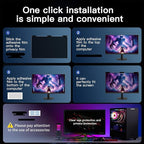 [2 Pack] Magnetic Computer Privacy Screen Filter 24 Inch for 16:9 Widescreen Monitor Desktop PC, 24in Hanging Removable Anti Glare Blue Light Protector, Double Sided Reversible Eye Care Film