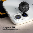 beuxece for 6 Pack iPhone 16 / iPhone 16 Plus Camera Lens Protector [Drop Protection] [Case Friendly] [Easy Installation] 9H Tempered Glass Camera Screen Protector Cover Accessories, CD Silver