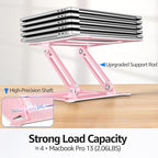 Urmust Laptop Stand for Desk Aluminum Computer Stand Riser Holder for Laptop Compatible with MacBook Air Pro, Dell, HP, Lenovo Samsung, Alienware All Laptops 11-15.6"(Black)
