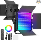 RGB Photography Lighting Kit, 50W Bi-Color LED Studio Lights, 2300k~8500k, CRI 97+, 27 Lighting Effects Video Light for Filming Camera Photo Recording Stage Shooting Streaming TikTok (2)