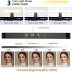 yAyusi Video Conference Light, LED Streaming Lighting for Laptop Computer Monitor, Desk Selfie Ring Light with Remote and Touch Control, PC Podcast Camera Webcam Light for Video Calls/Zoom Meetings