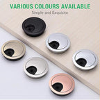 2 Pcs Desk Grommet 2-3/8" / 60 mm, Desk Cord Hole Cover, Cable Grommet Metal Zinc Alloy Materilal, Desk Hole Grommet for Home & Office Pc, Detachable Cable Cord Organizer-Copper Red