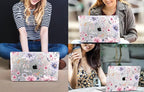 CISSOOK Flower Case for MacBook Air 13 Inch A2337 M1 A2179 A1932 Model 2021-2018 Released, Plastic Floral Cover with Keyboard Cover Protector for MacBook Air 13 with Touch ID，Flowers Watercolor