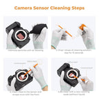 K&F Concept Full Frame Sensor Cleaning Kit, Mirrorless Camera Cleaner Kit - 20ml Sensor Cleaner, 10 X 24mm Double-Tipped Full Frame Sensor Cleaning Swabs & Gloves