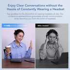 NUROUM A15 Conference Speaker and Microphone, Portable&Scalable Bluetooth Wireless Speakerphone, 360° Voice Pickup, Daisy Chian for Calls/Computer/PC/Laptop/Desktop via Bluetooth/Dongle/USB-A/C Blue