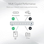 NETGEAR 8-Port Ultra60 PoE Multi-Gigabit Ethernet Easy Smart Managed Switch (MS108EUP) - Managed, with 4 x PoE++ and 4 x PoE+ @ 230W, Desktop or Wall Mount, and Limited Lifetime Protection