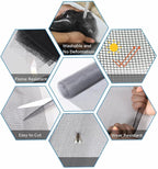 Windows Screen and Screen Door Repair Kit - 48"x118" Fiberglass Mesh Gray with Rolling Tool/Hook/Ruler/Cutter/Spline - Window Screen & Sliding Screen Door Replacement for Windows, TOOLTRIZ