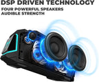 Bluetooth Speaker,Musibaby M1 Portable Bluetooth Speakers:Loud Stereo Sound with Subwoofer,Deep Bass,IPX6 Waterproof,Wireless Speaker with BT5.3,Dual Pairing,20H+ Playtime for Outdoor,Beach(Blk)