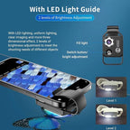200X Phone Mini Pocket Microscope, Zoom Mobile Phone External Lens, Portable Digital Microscope Camera Attachments, with CPL Lens LED Light, Universal Clip Design (Black)