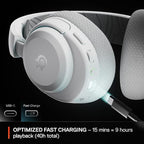 SteelSeries Arctis Nova 3P Wireless Multi-Platform Gaming Headset — Mobile App Control — 40 HR Battery — Neodymium Magnetic Drivers — 2.4GHz/Bluetooth — PS5, PS4, PC, Switch, Mobile — White