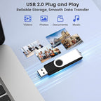 Customizable 2GB Flash Drive 10 Pack, ABLAZE Dual USB 2.0+ Type C Thumb Drives with Logo Personalized USB Memory Sticks (Mixed Colors)