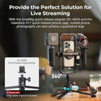 SmallRig Portable Mini Desktop Tripod, Aluminum Alloy Compact Small Tabletop Tripod with 360° Ball Head, 1/4 Screws Quick Release Plate for DSLR，Camera, Phone, Load up to 11 Pounds - 4630
