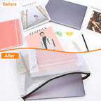 24pcs Mesh Zipper Pouch, Puzzle Storage Bags, A3 17x12 Inches Large Reusable Zipper Pouches for for Classroom Office Supplies Organizing, Extra Large Zipper Bags, Board Game Storage