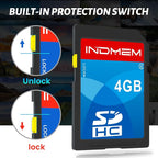 INDMEM SD Card 4GB, 8 Packs Class 4 4GB Flash Memory Card MLC Standard Secure Digital Cards Camera Card