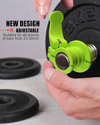 Pro Barbell Clips 1 inch Barbell Clamps 0.9-1.18inch Quick Release Weight Clips for Bars Multi-Size Adjustable Olympic Barbell Clamps
