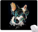 Square Mouse Pad, Colorful Stylish Bulldog Mouse Pad, Mouse Mat Square Waterproof Mouse Pads Non-Slip Rubber Base MousePads for Office Laptop