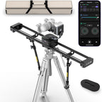 Zeapon AXIS 100 Pro (3-axis) Multi-axis Motorized Camera Slider, 39''/ 100cm DSLR Carbon Fiber Electric Track, LCD Screen APP Control, Pan Head for 360° Panoramic Time-Lapse Follow Focus