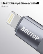 [MFi Certified] USB C to Lightning Adapter, Type C to Lightning Adapter Support 36W PD Fast Charging Compatible with iPhone iPad Gray