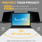 SenseAGE Magnetic Privacy Screen Protector for Surface Laptop 13.5 inch (6/5/4/3/2/1), Easy On/Off Privacy Filter, Anti Blue Light Glare, Notebook Privacy Screen Filter, Compatible with Surface Laptop 13.5"
