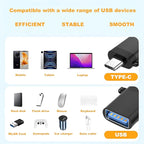 USB to USB C Adapter,USB-C Male to USB3.0 Female Adapter Thunderbolt 3 OTG Converter,Compatible with MacBook Pro,MacBook,iPad/Samsung Galaxy S20-S23 / Dell XPS,and More USB Devices Rope Black