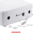 AIWA - Exos Home Speaker, Premium 30W RMS Sound System with CD Player, Bluetooth Connectivity, FM Radio, Optical Digital Input, Dual 1” Tweeters + Dual 2” Bass Units, IR Remote Control