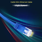 Rapink Cat6a 2ft Ethernet Patch Cables (10 Pack), Slim, Flexible, 10G Support, Gold Plated, Cat6a Ethernet Cable for Patch Panel to Switch, Space Saving, High Density Environments