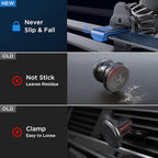LISEN Magnetic Phone Holder for Car - Upgraded Clip Ultra 6 Strong Magnets, Phone Magnets for Back of Phone, Soporte de Telefono para carro for Galaxy S25 Ultra 4-6.7 inch Smartphones (Black)